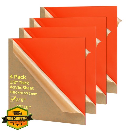Fogli acrilici 4pz 8x8 - fogli,