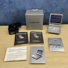 Console Nintendo Game Boy Advance SP AGS-001 Caricatore Box Scatola Argento GBA