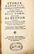 Storia Naturale Generale Particolare Dell'Uomo 1-2 - Buffon Settecentina Raro