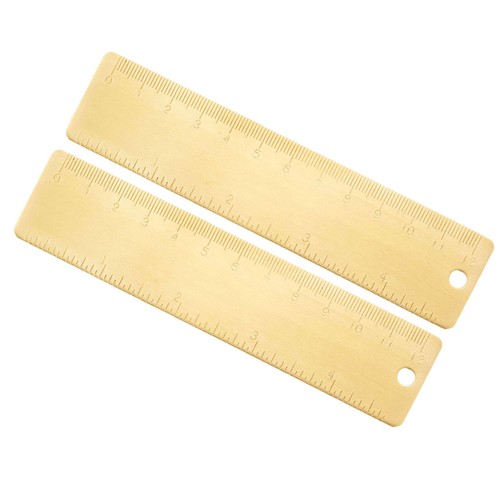 2pz righello dritto - dritto, ottone