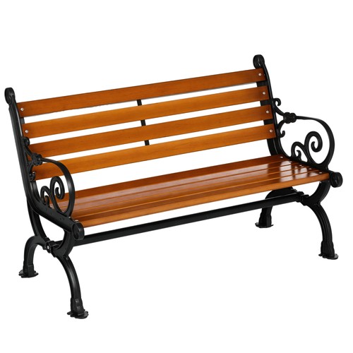 Outsunny panchina giardino - panchina, da