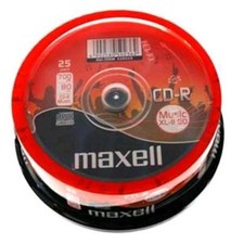CD-R AUDIO 700MB 80MIN MAXELL 25PZ + 2 PORTA CD 10 POSTI IN OMAGGIO