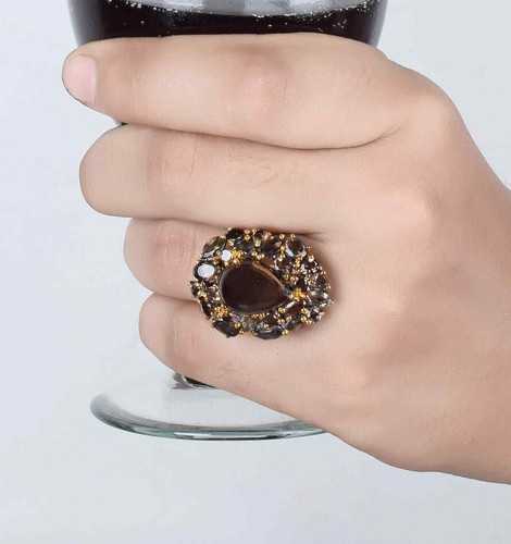 Anello quarzo fumè - quarzo, gioielli