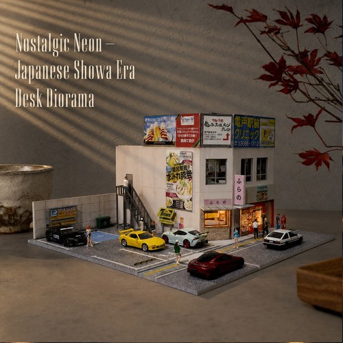 Diorama garage modello - 1/64,
