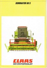 Claas Dominator 68S, orig. depliant 1986