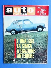 Rivista Automobilismo Auto Italiana N° 40 - 1967 - Simca 1100 - Reliant Scimitar