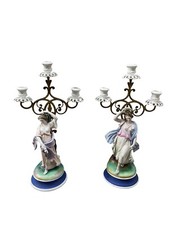 Porcelain Candelabra Antique Candelabri Antichi Porcellana