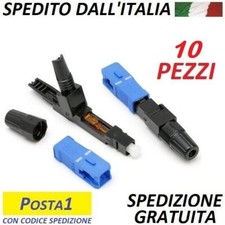 Fibra Ottica Connettore veloce prelappato SC UPC Internet. 10 Pezzi
