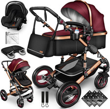 ® 3 in 1 Passeggino Completo Trio | Passeggino Sistema Combinato Con Navicella O