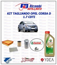KIT TAGLIANDO OPEL CORSA D 1.7 CDTI Z17DTR - 4 FILTRI 6 LITRI CASTROL 5W30 LL