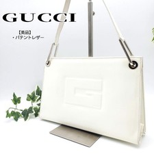 Borsa a tracolla GUCCI con logo smaltato bianco