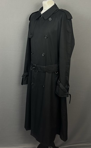 Aquascutum trench coat - coat, black