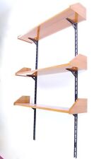 Libreria design anni 50 unità mensole vintage legno montanti ferro 