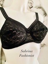 ? REGGISENO VINTAGE TG.95 RETRÒ DE WE BULLET BRA PROIETTILE PIZZO NERO