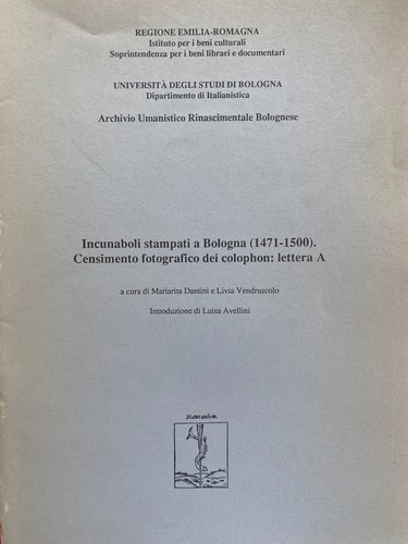 Incunaboli stampati bologna - incunaboli, a