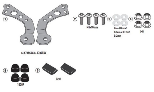 Kit attacchi givi - attacchi, al8206a