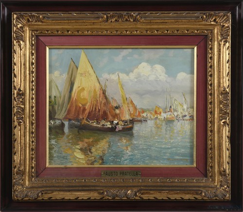 Dipinto olio cartone fausto - dipinto, di