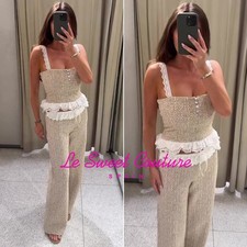 ZARA WOMAN NWT SS26 ECRU/BROWN