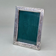 CORNICE PORTAFOTO ANTICA ARGENTO 800 CESELLATO A MANO VINTAGE ANNI 40 50 60