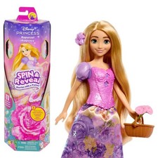 Mattel-Principesse Disney Spin & Reveal-Raperonzolo bambola con sorprese HTV86
