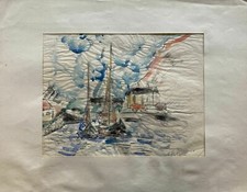 Adelaid Di Block-Quast (1906-1984) Porto Meridionale Di Pescherecci Francia?