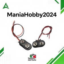 5x Clip Connettore Batteria 9V