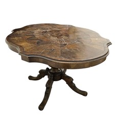 Tavolo Stile Luigi Filippo Intarsiato Noce/Ciliegio - Metà '900 - DA RESTAURARE