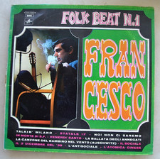 LP. Francesco Guccini: FOLK BEAT N. 1, 1967 EMI, vinile 33'