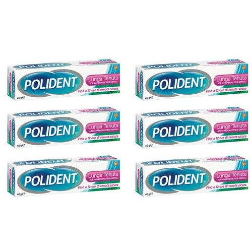 6pz polident adesivo per - adesivo,