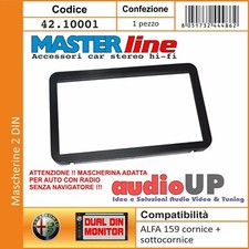 MASCHERINA AUTORADIO 2 DIN ALFA ROMEO 159 ADATTATORE DOPPIO DIN COMPLETO 2 PEZZI