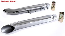 Terminale di Scarico Silenziatore Cromato Turn Out per Harley Davidson Bobber 45mm