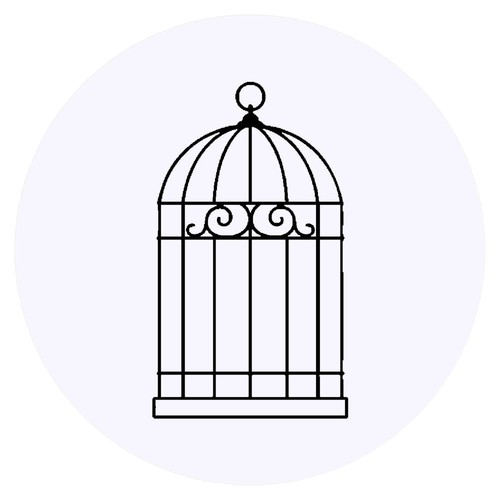 Bird cage stickers - x,