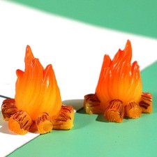 10 pezzi in miniatura falò fuoco finto resina falò decorazione