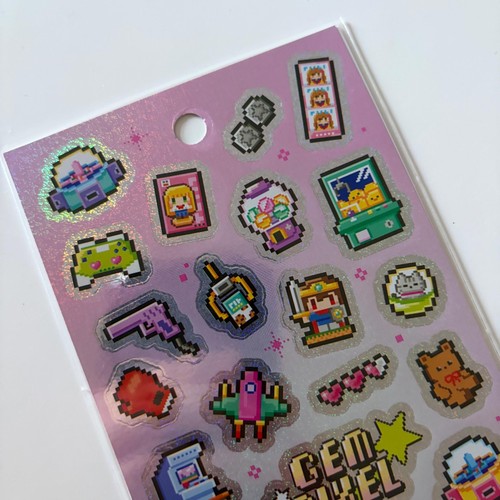 Foglio adesivo gem - pixel, art