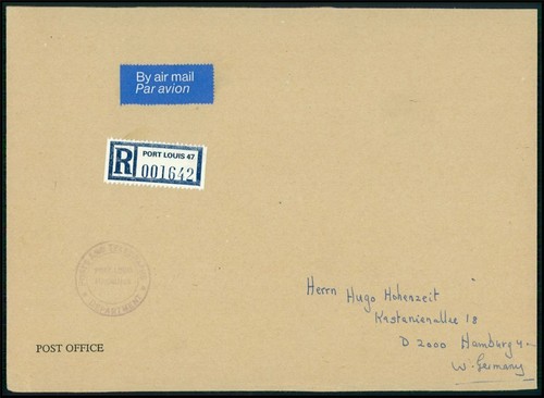 Mauritius cover 1984 - r-cover, porto