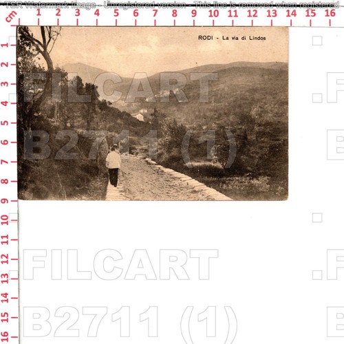 B2711 grecia rodi 1910 - grecia, via