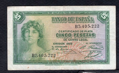 Espagne pesetas 1935 etat tb - 5,
