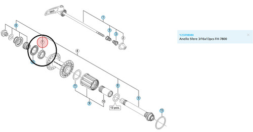 Shimano ricambio anello sfere - ricambio,