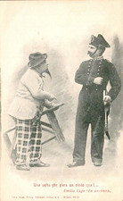 dl377 cartolina napoli, costumi napoletani,emilio zago "in pretura"