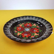 Piatto decorativo vintage nero - piatto,