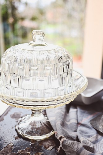 Alzata cloche vetro - alzata, in
