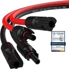 RedStar24 Cavo Solare di Prolunga 4mm² - 2m - Resistente agli UV, Cavo CC014