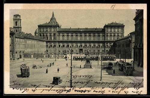 Cartolina torino palazzo - cartolina, torino,