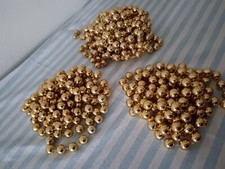 3 Catene Perline Natalizie Colore  Oro   6 mm Vintage Leggi Descrizione 