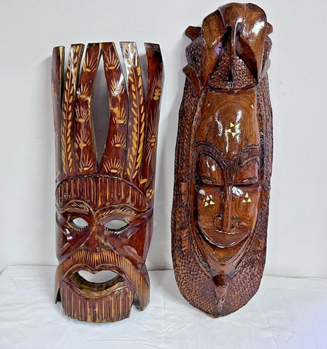 Maschere africane intagliate - maschere,