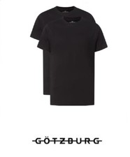 Götzburg - T Shirt - Confezione da 2 - Girocollo - Nero - Taglia XXL / 8