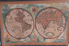 Arazzo Mappa Antica Del Mondo 