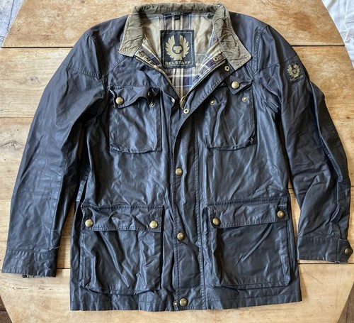 Giacca moto belstaff cera nera - giacca,