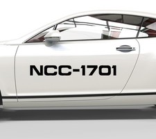 Adesivo auto Star Trek - USS