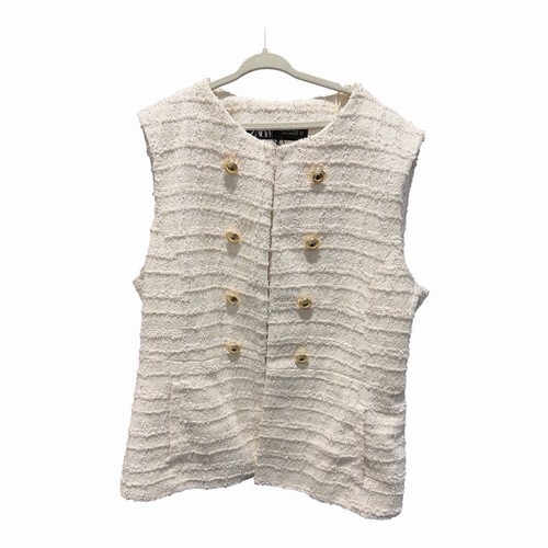 Gilet smanicato zara bianco - gilet,